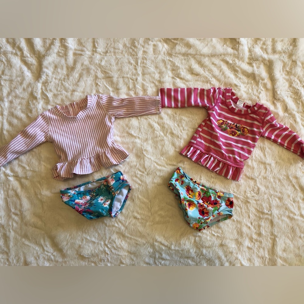 Ruffle Butts 3-6 month two piece swimsuits